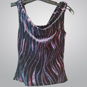 Star CC Black and Red Glitter Top